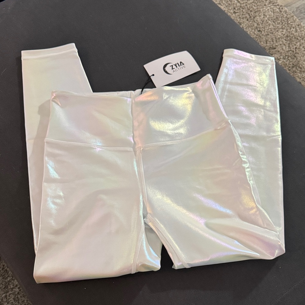Zima Active Women's Iridescent White Leggings
